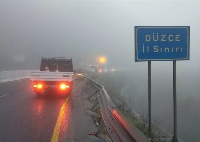 Bolu Dağı’nda Kaza: Ulaşım Tek Şeritten Sağlandı